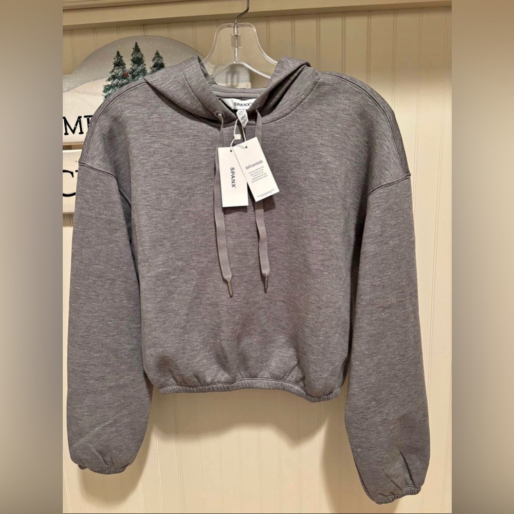 NWT SPANX AirEssentials Air Essentials cinched hoodie Heather grey - XS NWT!